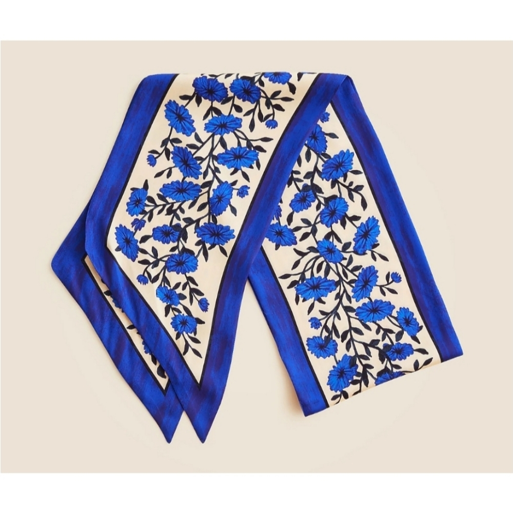 J.Crew Printed Silk Scarf